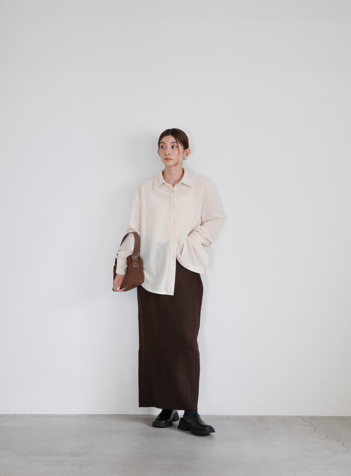 ヘムリブニットIラインスカート