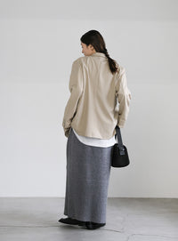 ヘムリブニットIラインスカート