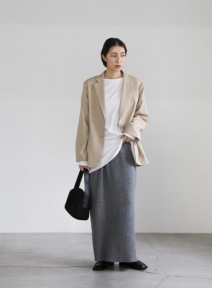 ヘムリブニットIラインスカート