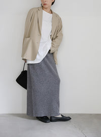 ヘムリブニットIラインスカート