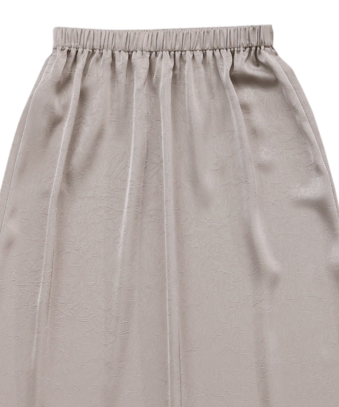 【Et】Satin Washer Narrow Skirt