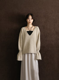 【Et】Satin Washer Narrow Skirt