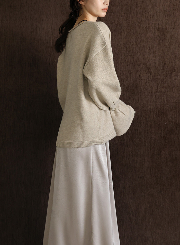 【Et】Satin Washer Narrow Skirt