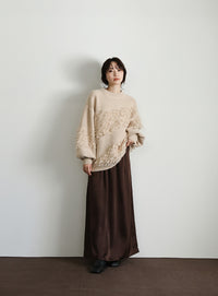 【Et】Satin Washer Narrow Skirt