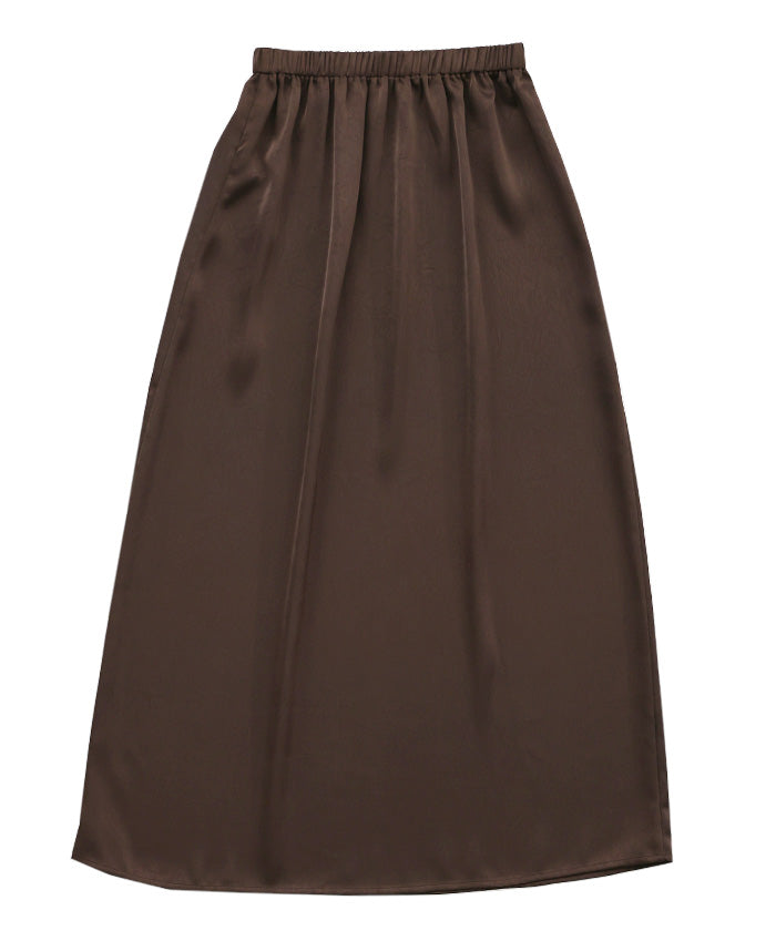 【Et】Satin Washer Narrow Skirt