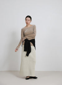 スポンディッシュＩラインニットスカート