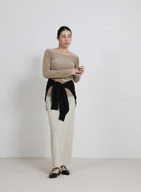 スポンディッシュＩラインニットスカート