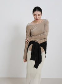 スポンディッシュＩラインニットスカート