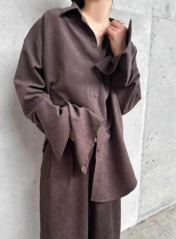 カフスデザインオーバーサイズシャツ【by SON】 – SELECT MOCA