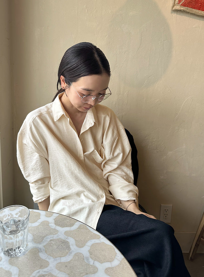 カフスデザインオーバーサイズシャツ【by SON】 – SELECT MOCA