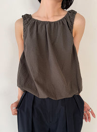 サッカーチェックバルーンタンクトップ【by SON】