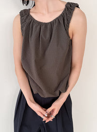 サッカーチェックバルーンタンクトップ【by SON】