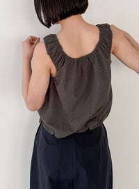 サッカーチェックバルーンタンクトップ【by SON】