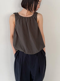 サッカーチェックバルーンタンクトップ【by SON】