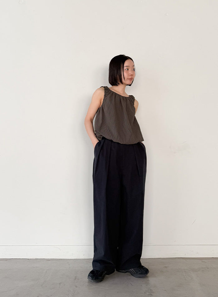 サッカーチェックバルーンタンクトップ【by SON】 – SELECT MOCA