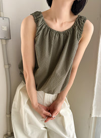 サッカーチェックバルーンタンクトップ【by SON】