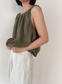 サッカーチェックバルーンタンクトップ【by SON】