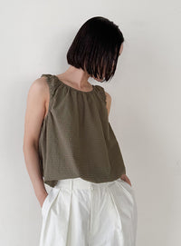 サッカーチェックバルーンタンクトップ【by SON】