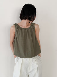 サッカーチェックバルーンタンクトップ【by SON】