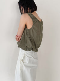 サッカーチェックバルーンタンクトップ【by SON】