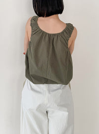 サッカーチェックバルーンタンクトップ【by SON】