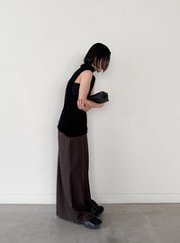 ハイネックシアーノースリーブロングニット【by SON】