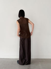 ハイネックシアーノースリーブロングニット【by SON】