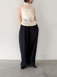 ハイネックシアーノースリーブロングニット【by SON】