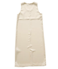 ラウンドネックサテンロングワンピース【セットアップ対応】【by SON】