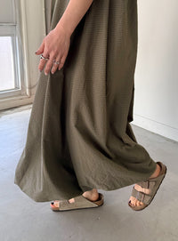 サッカーチェックバルーンワンピース【by SON】