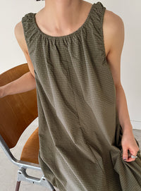 サッカーチェックバルーンワンピース【by SON】