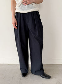 コットンブレンドカーブワイドパンツ【by SON】