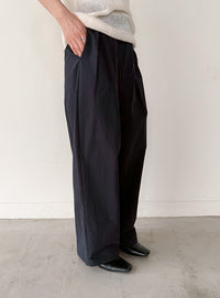 コットンブレンドカーブワイドパンツ【by SON】