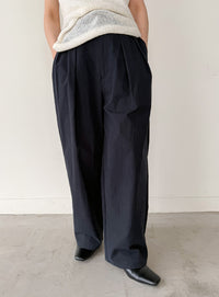 コットンブレンドカーブワイドパンツ【by SON】