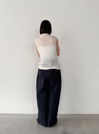 コットンブレンドカーブワイドパンツ【by SON】