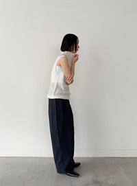 コットンブレンドカーブワイドパンツ【by SON】