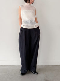 コットンブレンドカーブワイドパンツ【by SON】