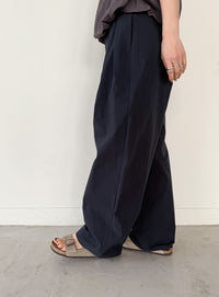 コットンブレンドカーブワイドパンツ【by SON】