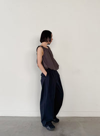 コットンブレンドカーブワイドパンツ【by SON】