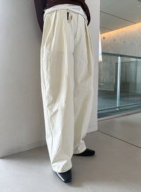 コットンブレンドカーブワイドパンツ【by SON】