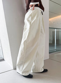 コットンブレンドカーブワイドパンツ【by SON】