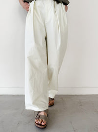 コットンブレンドカーブワイドパンツ【by SON】