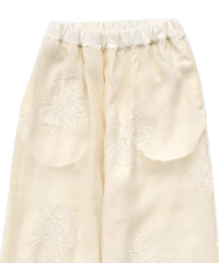 フラワーエンブロイダリーシアーワイドパンツ【セットアップ対応】【by SON】