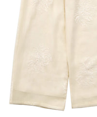 フラワーエンブロイダリーシアーワイドパンツ【セットアップ対応】【by SON】