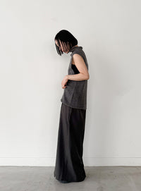 フロントタックIラインロングスカート【セットアップ対応】【by SON】