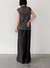 フロントタックIラインロングスカート【セットアップ対応】【by SON】