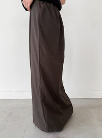 フロントタックIラインロングスカート【セットアップ対応】【by SON】