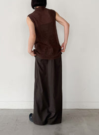 フロントタックIラインロングスカート【セットアップ対応】【by SON】