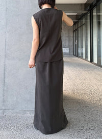 ラウンドヘムVネックベスト【セットアップ対応】【by SON】