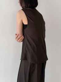 ラウンドヘムVネックベスト【セットアップ対応】【by SON】